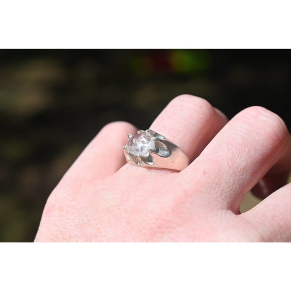 alternative raw diamond engagement ring raw crystal size 4 5 6 7 8 8 9 1… - Picture 1 of 6